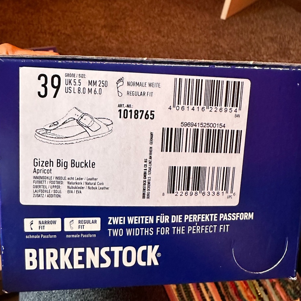 Birkenstock Gizeh Big Buckle size 8 regular fit